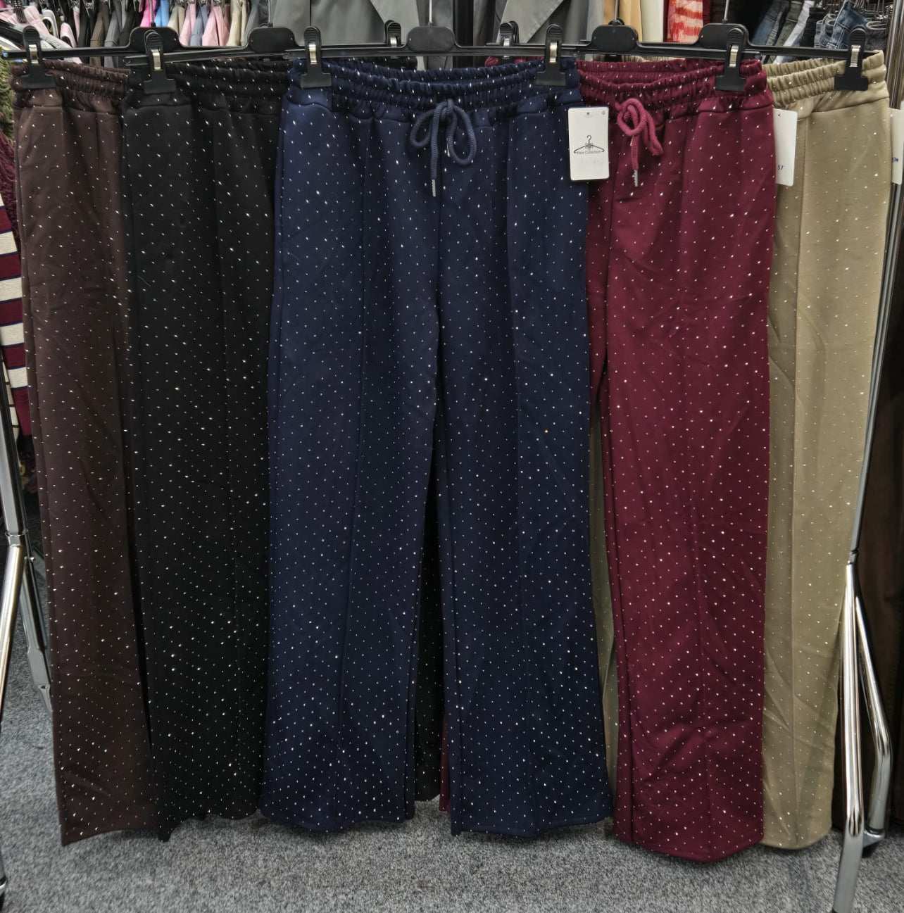 Ladies woman’s diamanté sparkly joggers (5 colours)