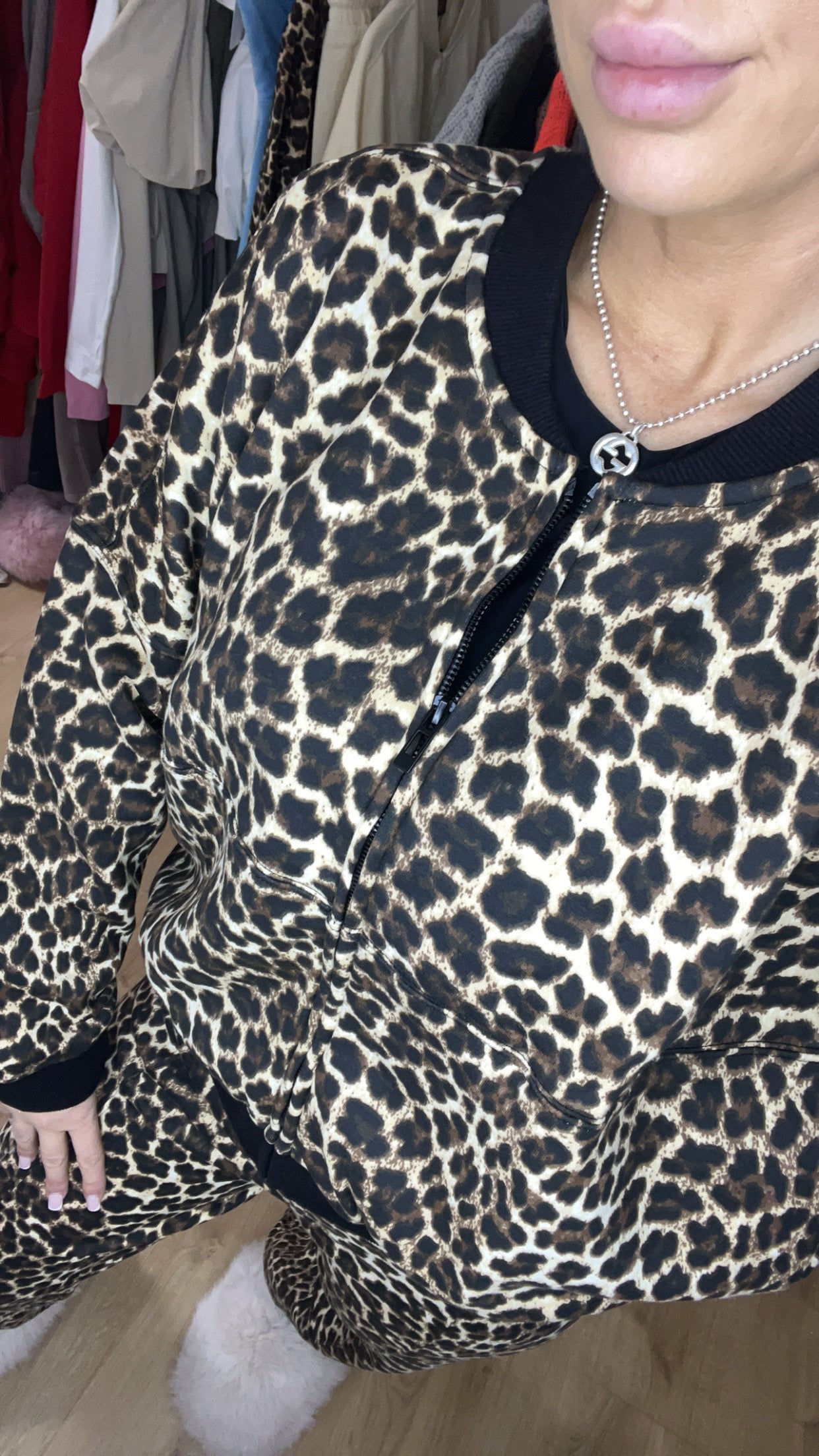 Our Lara flared leopard print set tracksuit loungewear