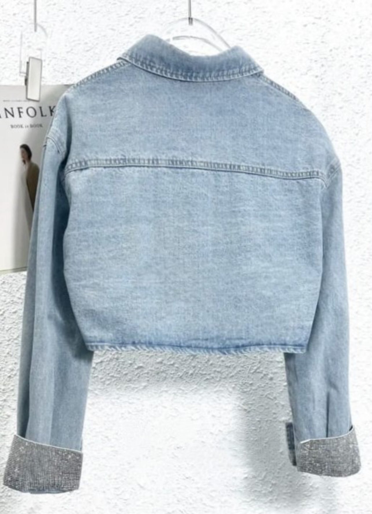 Our Saffron Denim diamanté sleeve jackets