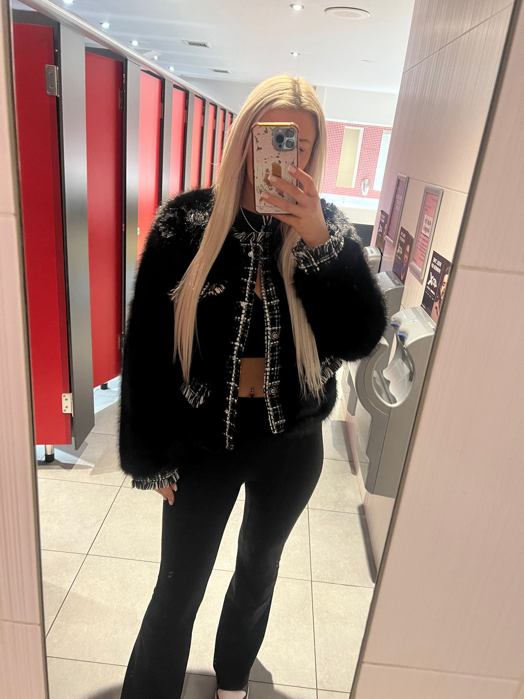 Ladies faux fur jackets coats