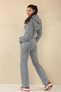 Our charcoal corset loungewear