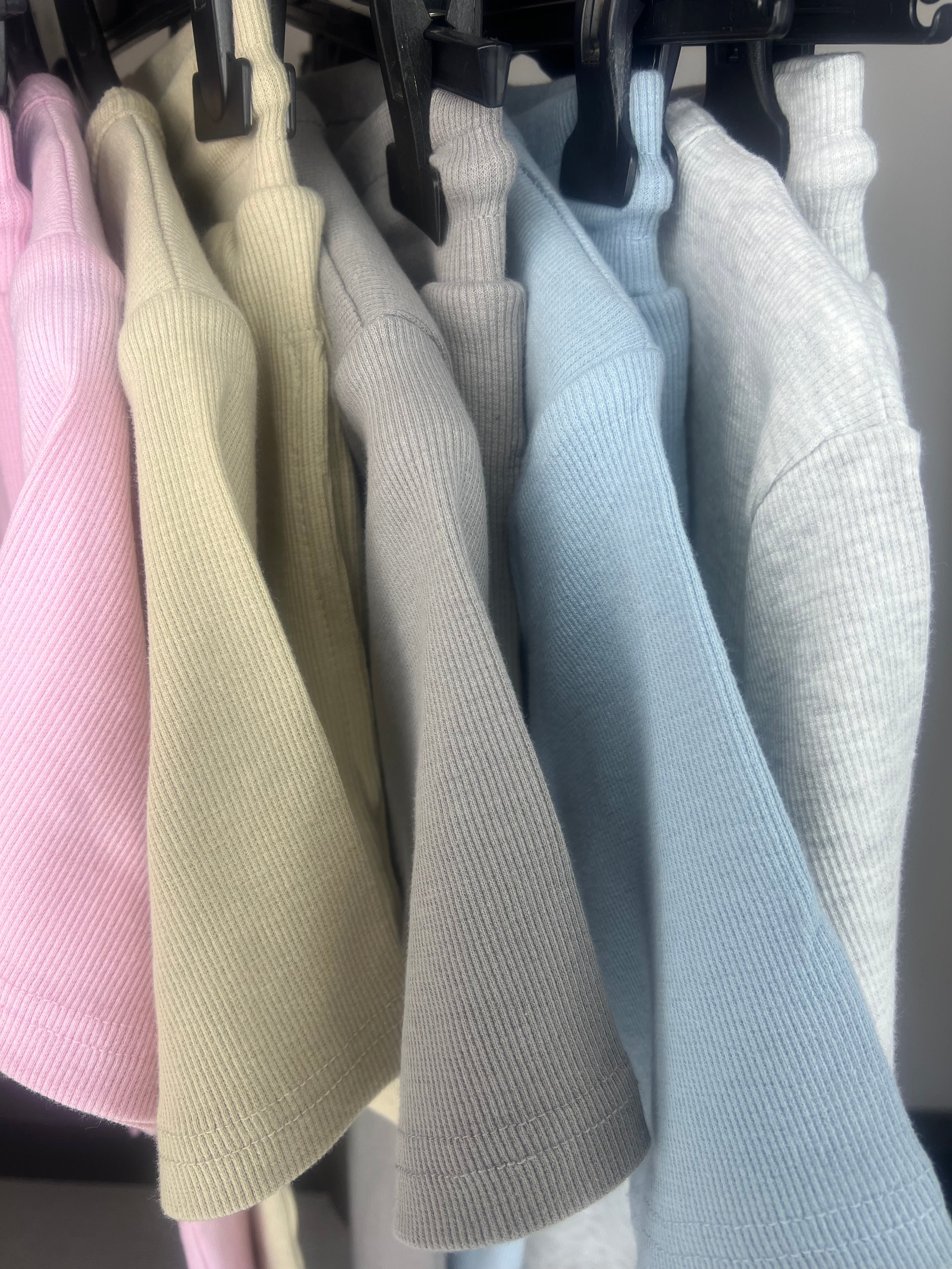 Ladies woman’s Mae ribbed button up shorts sets (5 colours)