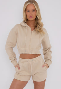 Lexie beige co ord loungewear summer sets.