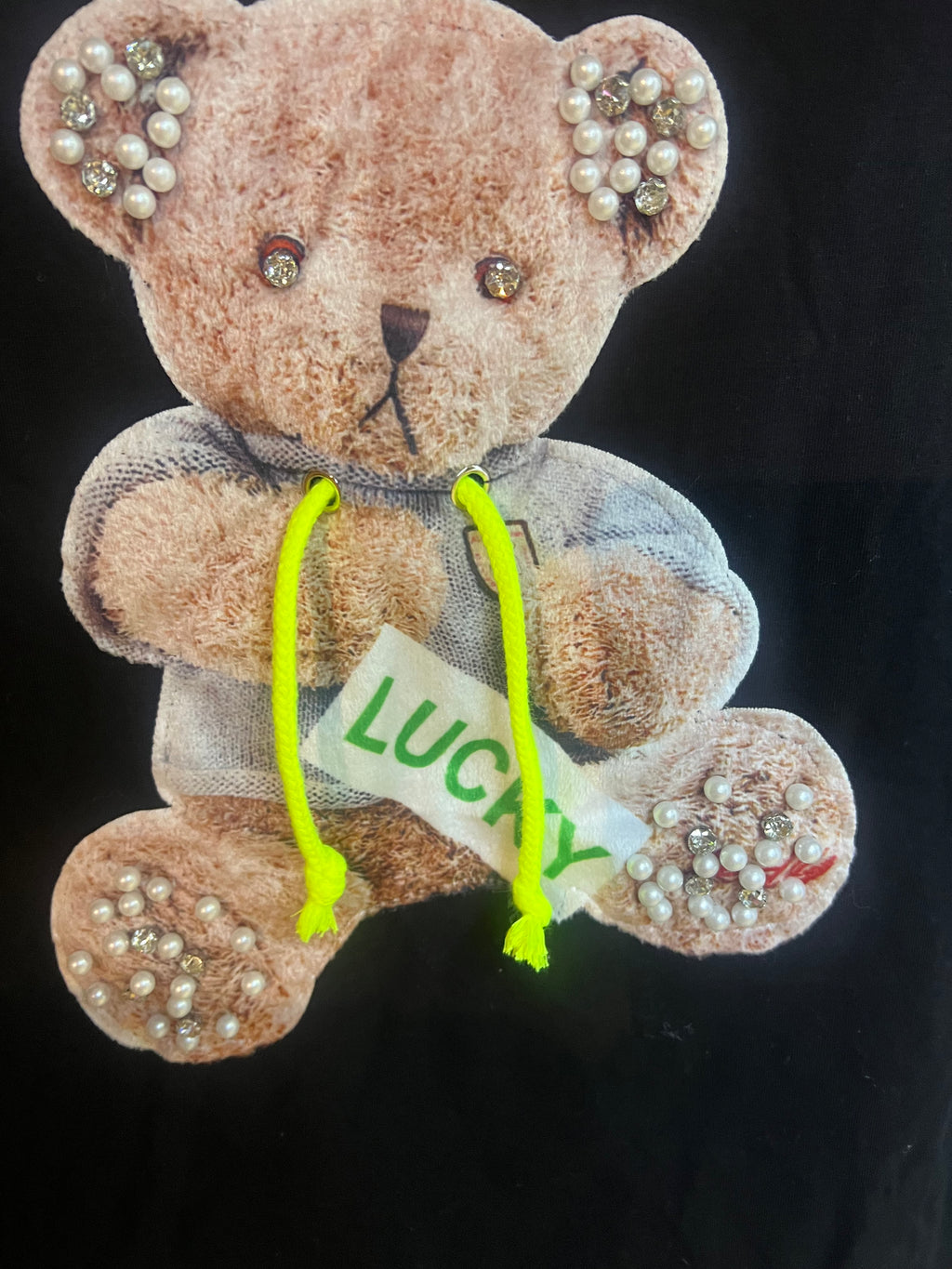 Our ribbon diamanté teddy tshirt tops