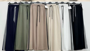 Ladies woman’s wide leg stripe joggers