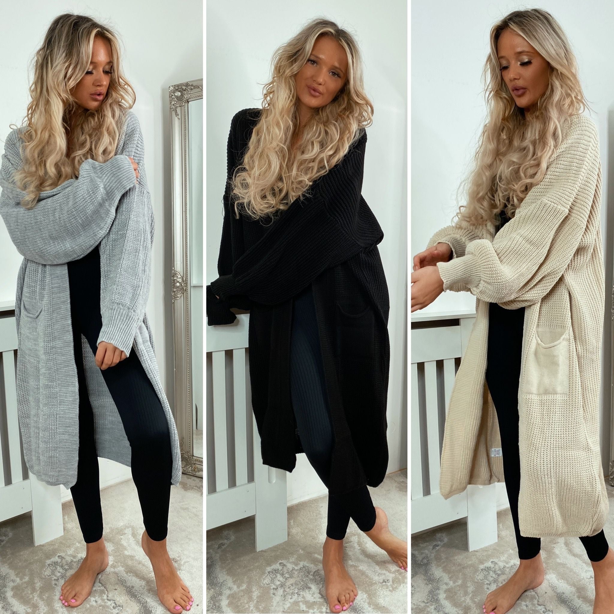 Our Koko balloon sleeve chunky longline cardigans (10 colours)
