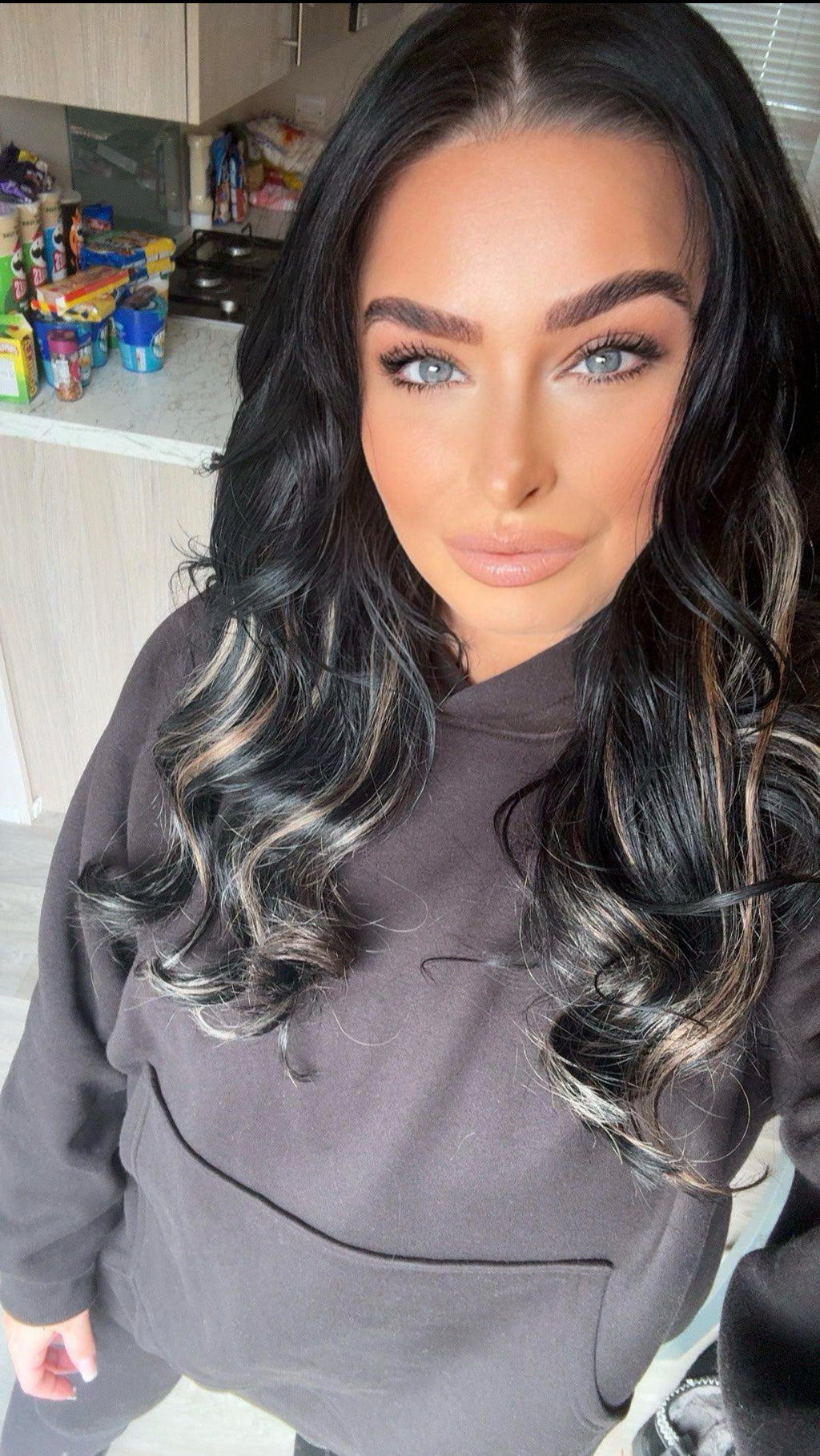 Womans Arabella charcoal hoody and leggings loungewear tracksuit combo