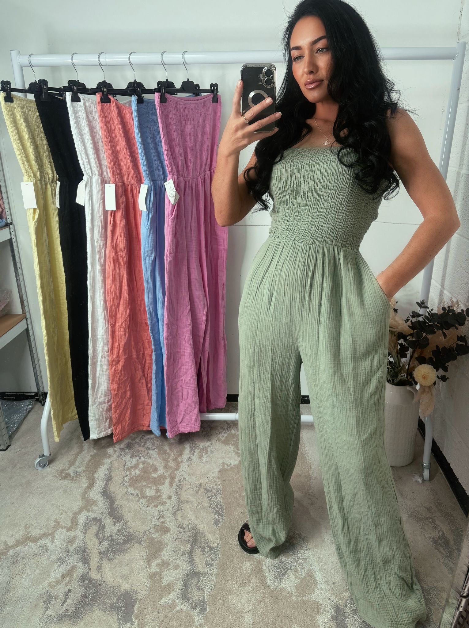 Our harmony cheesecloth jumpsuits (5 colours )