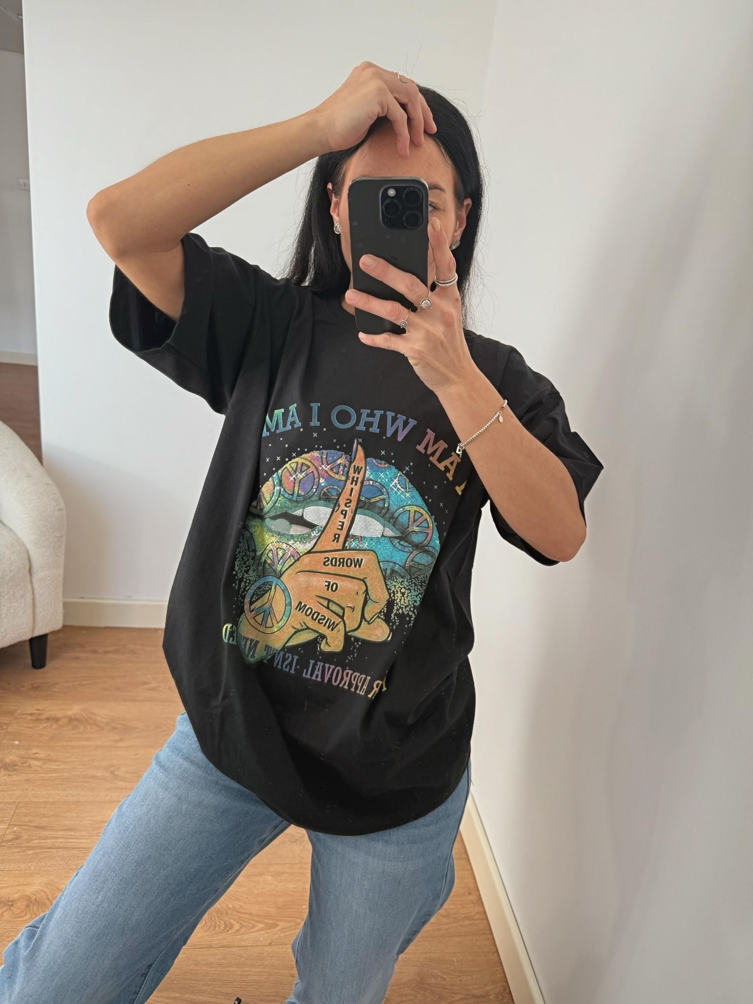 Ladies woman’s oversized words of wisdom tshirt
