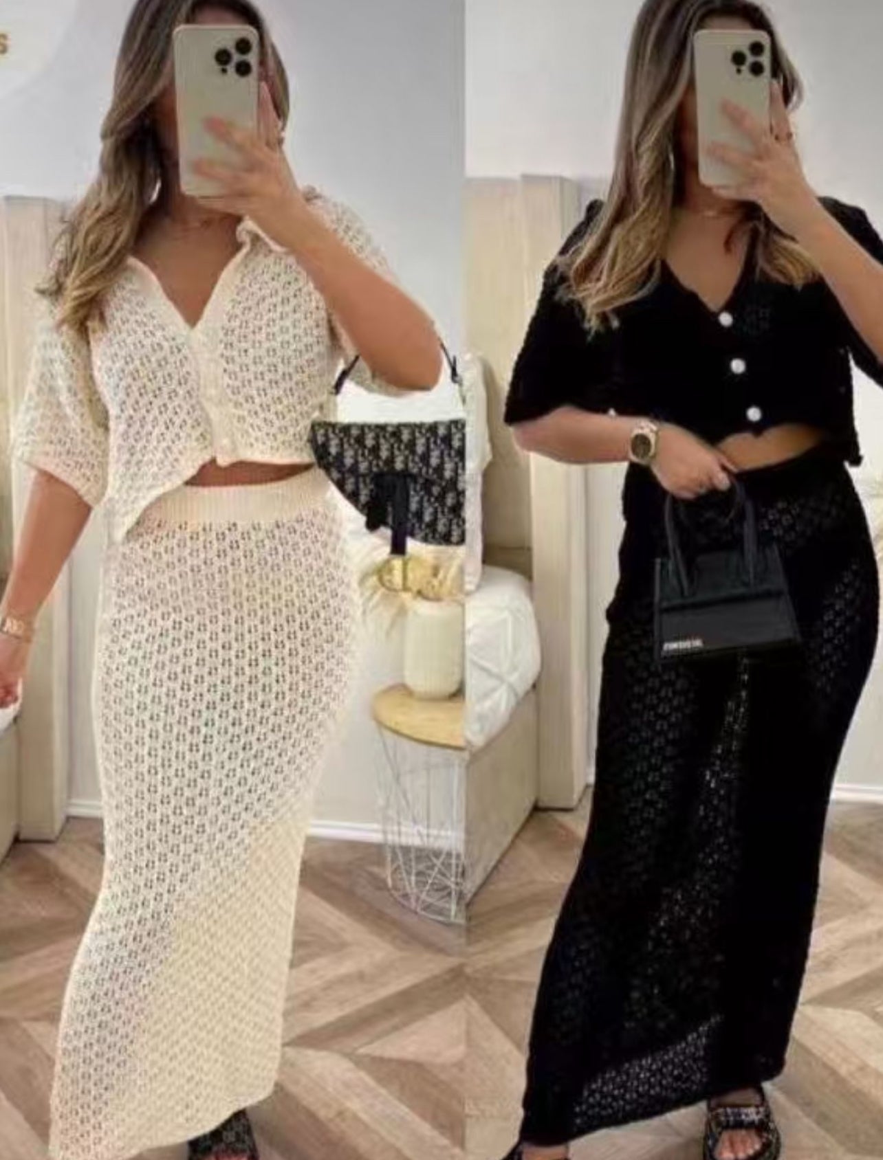 Our Ellie knitted co ord skirt set (4 colours)