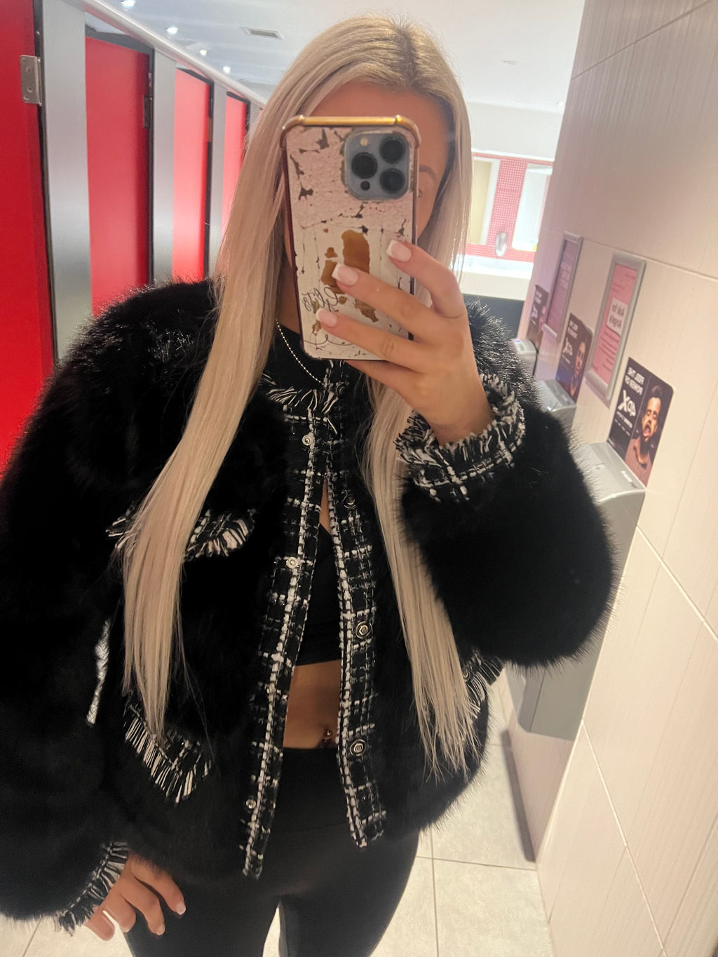 Ladies faux fur jackets coats