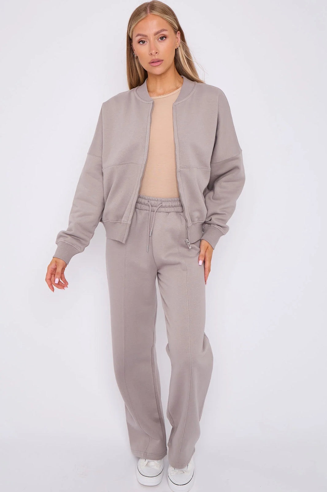 Our Lara flared dove grey set tracksuit loungewear