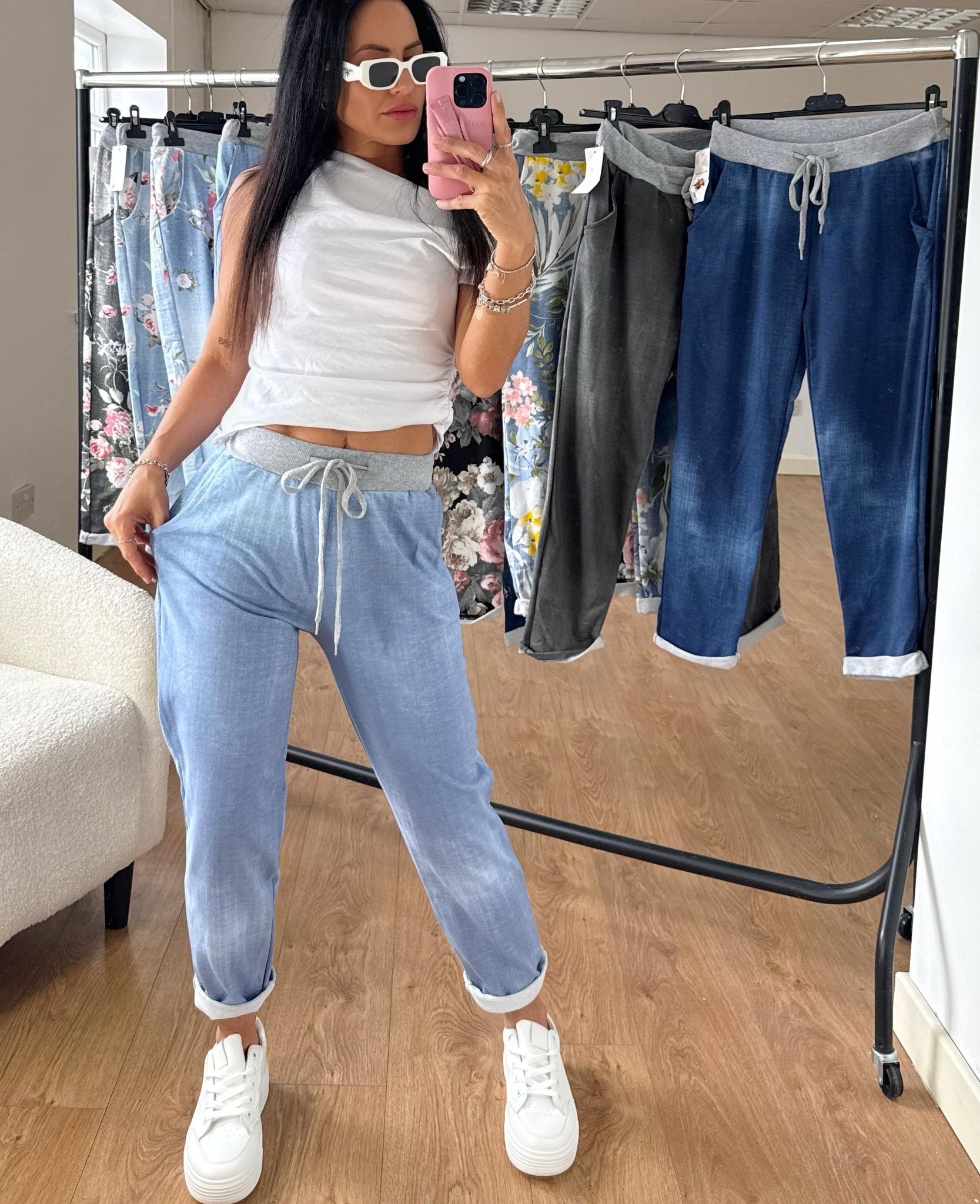 Our soft denim basic joggers (5 styles)