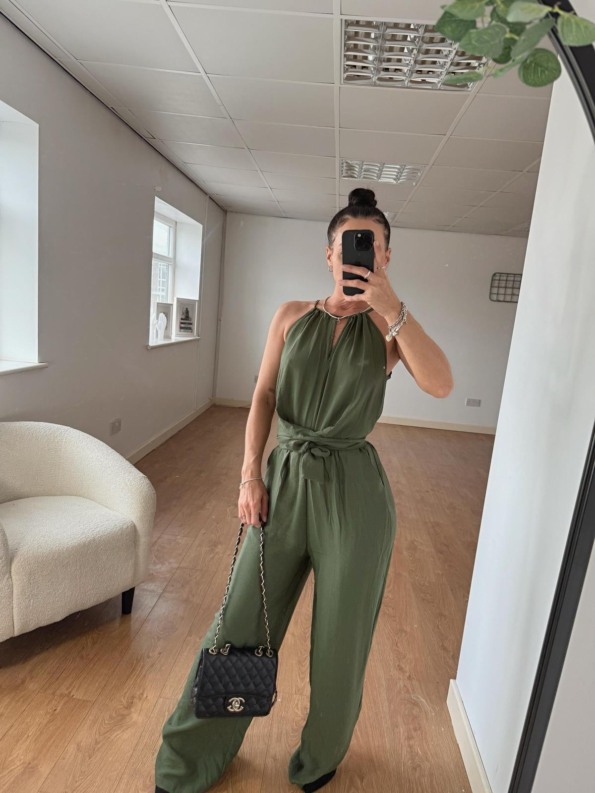 Ladies Isla tie jumpsuit (4 colours)
