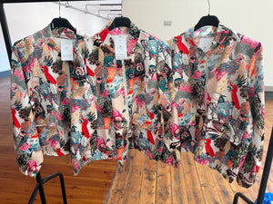 Ladies woman’s print jackets s-l