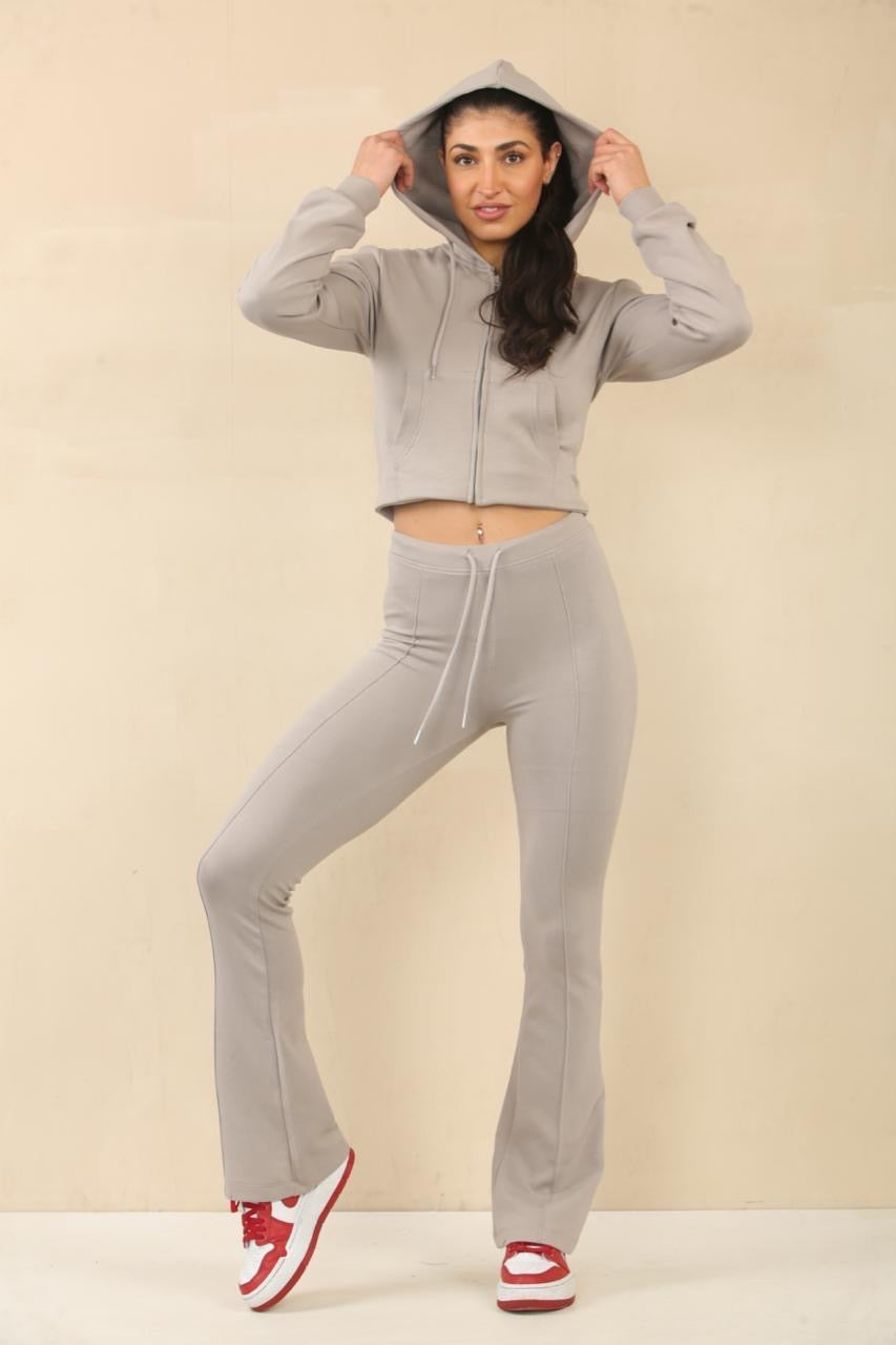 Our Tia dove grey peplum loungewear