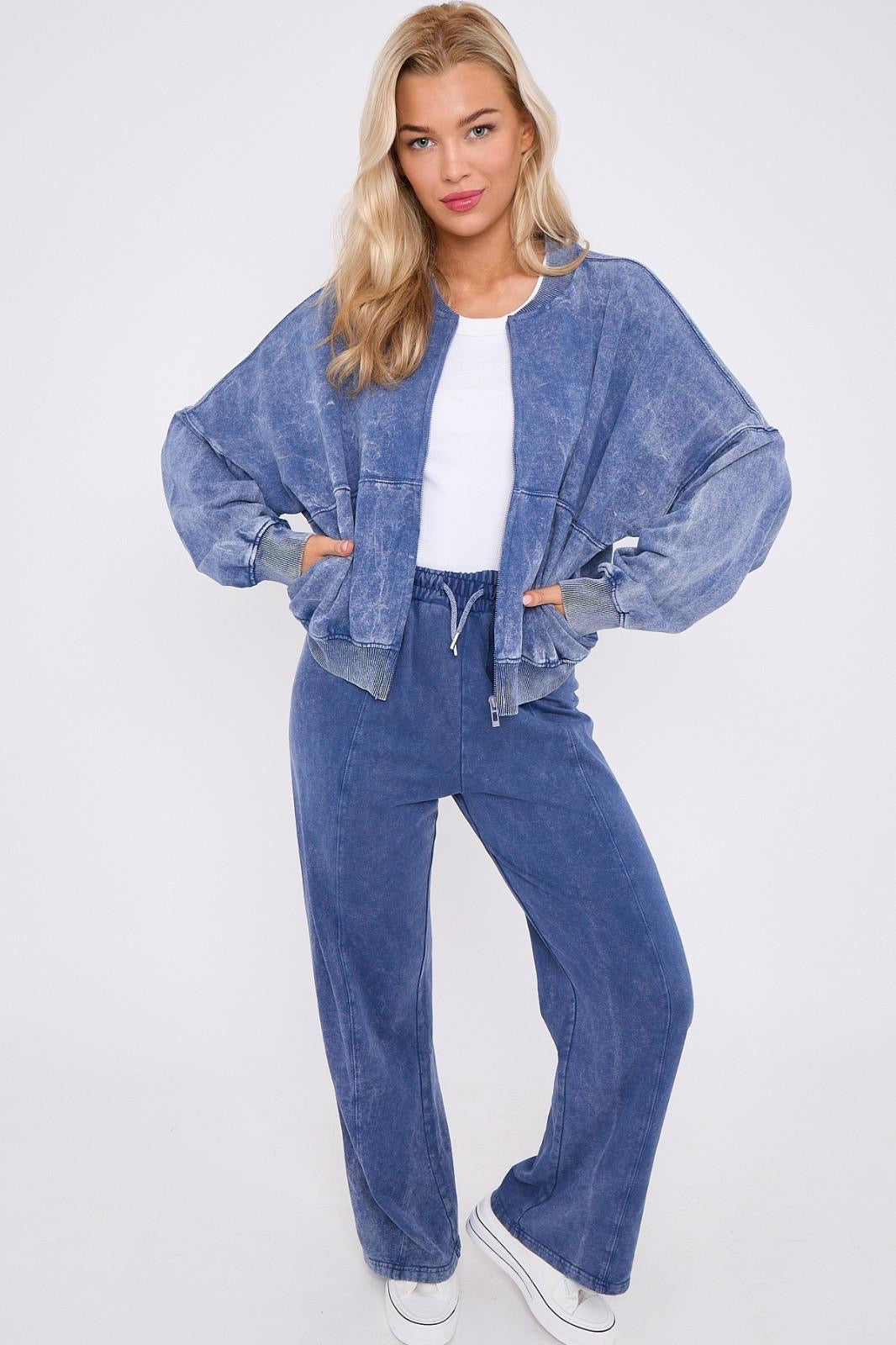 Our Sophie denim blue wash loungewear sets