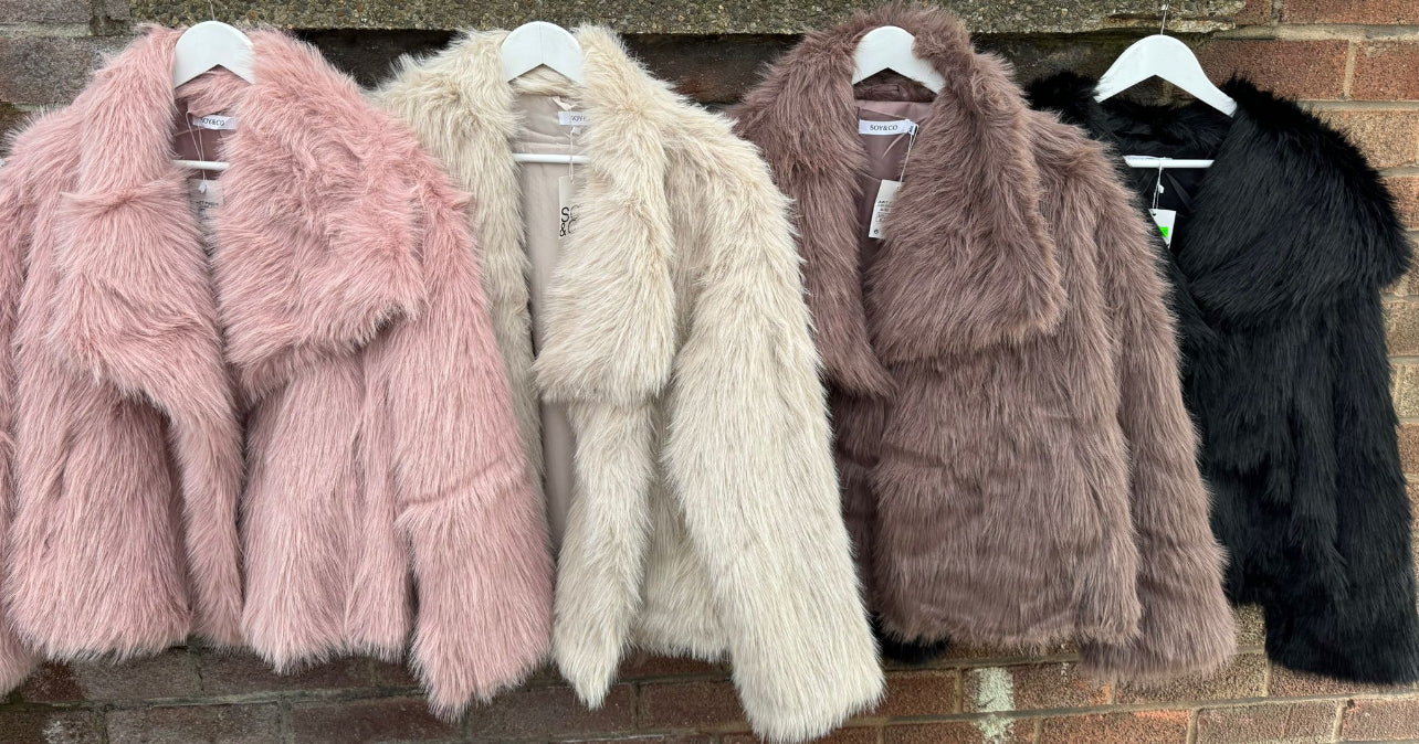 Our faux fur shaggy coats 2 colours