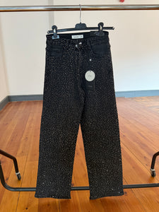 Our Tara diamanté stretchy denim jeans black or denim blue