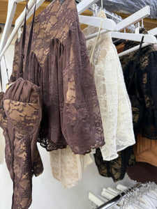 Our Orla lace basque and shorts set (3 colours)