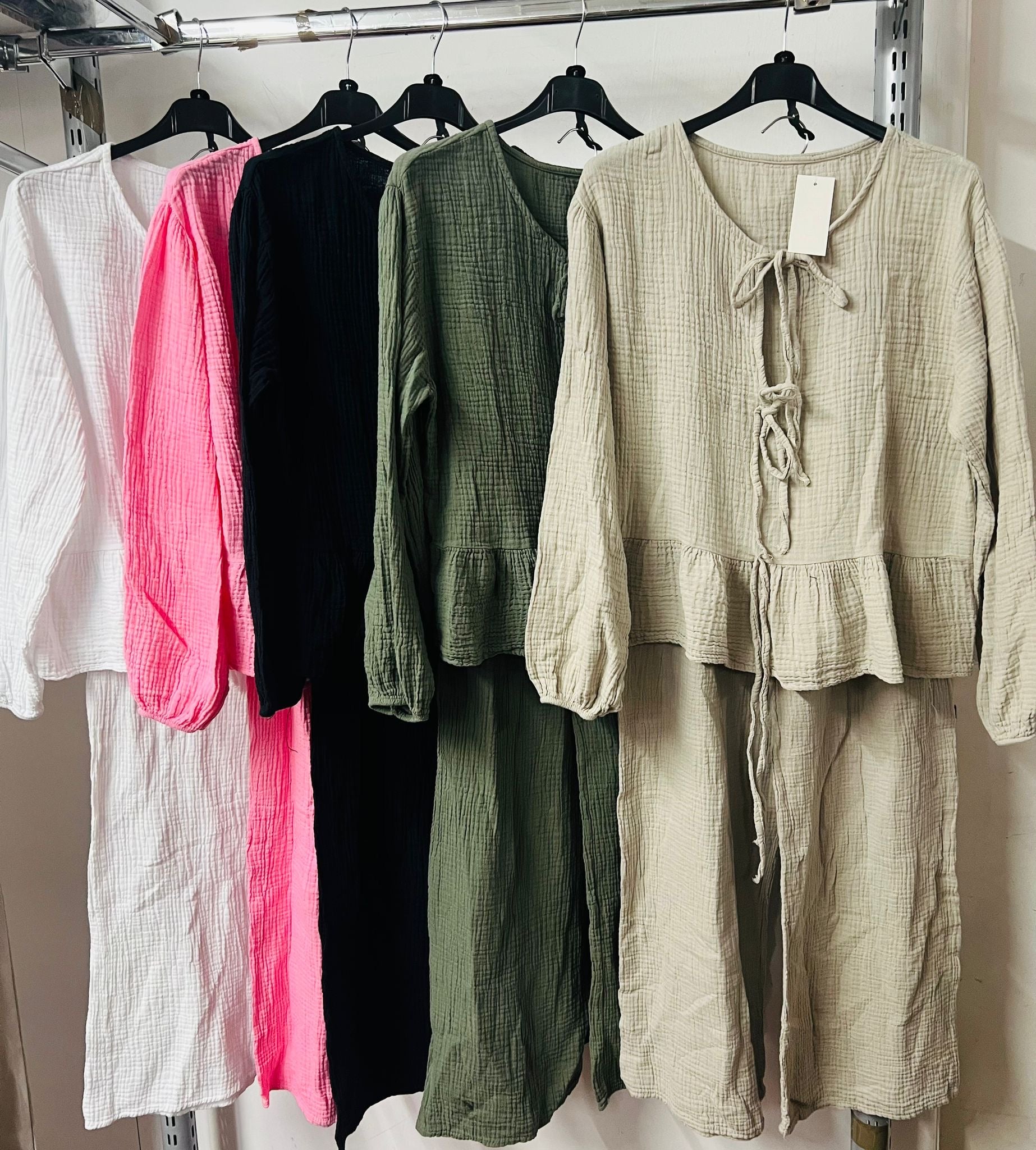 Woman Ladies cheesecloth tie sets (5 colours)s