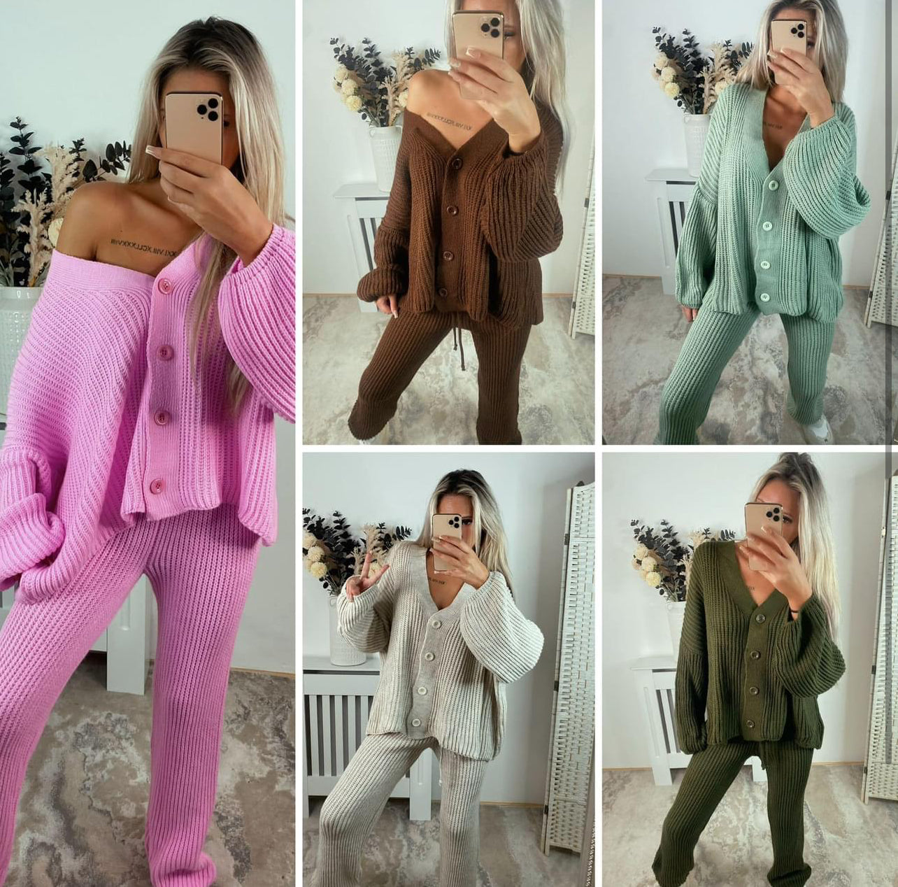Our saffron knit oversized loungewear sets (7 colours)