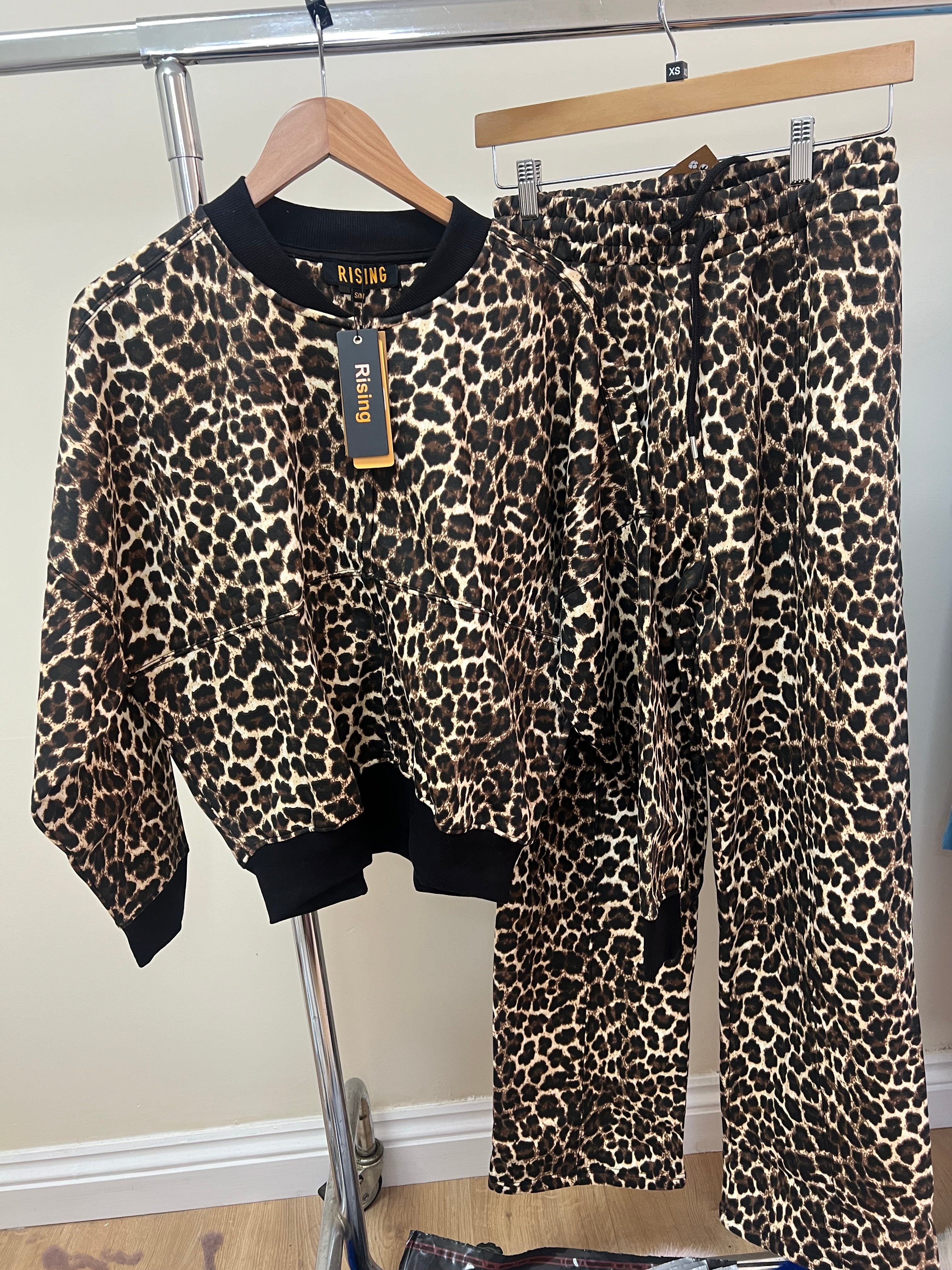 Our Lara flared leopard print set tracksuit loungewear