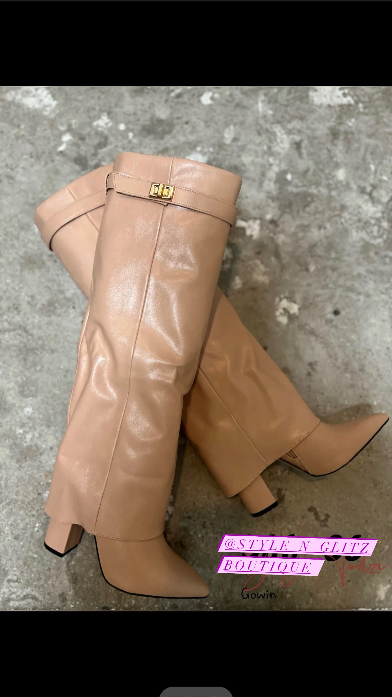 Our Shania beige boots