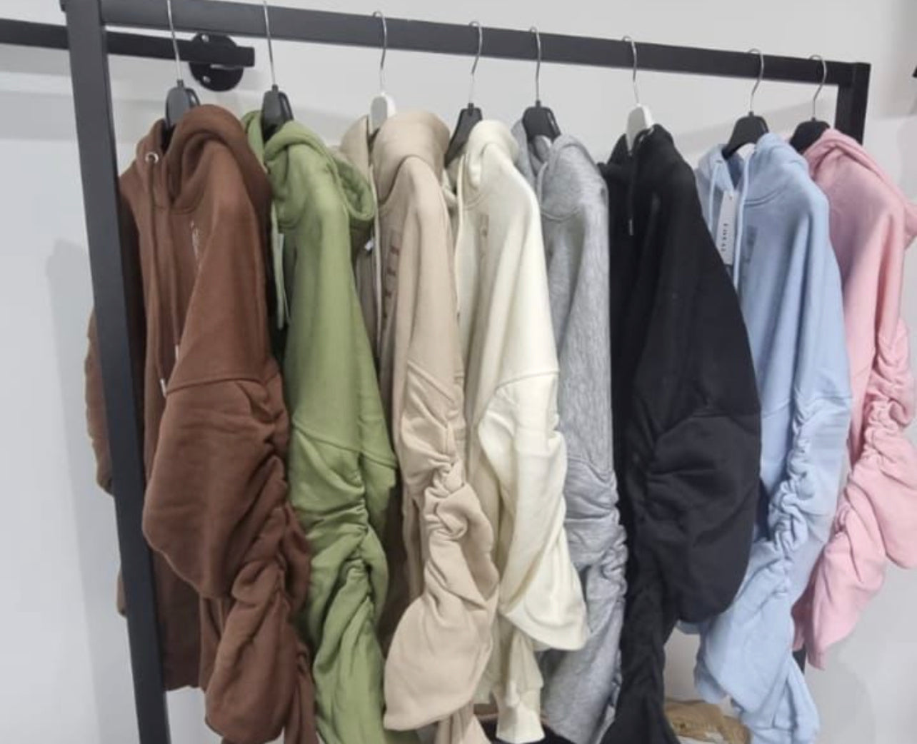 Our Georgie ruched sleeve hoodies (12 new colours)