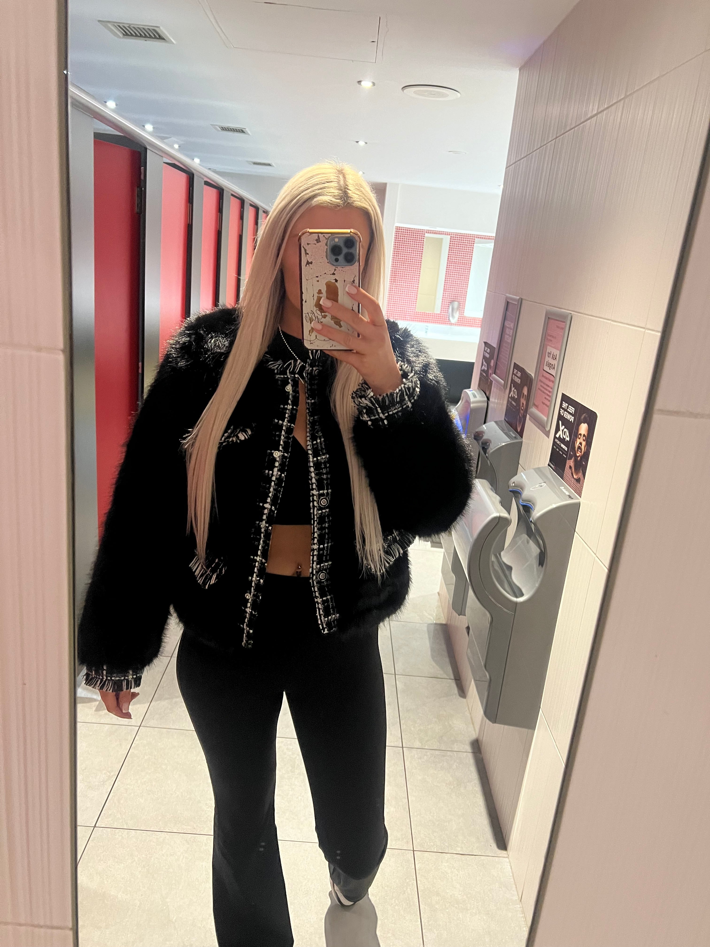 Ladies faux fur jackets coats