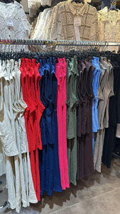 Our Cassie cheesecloth button co ord summer sets (10 colours)