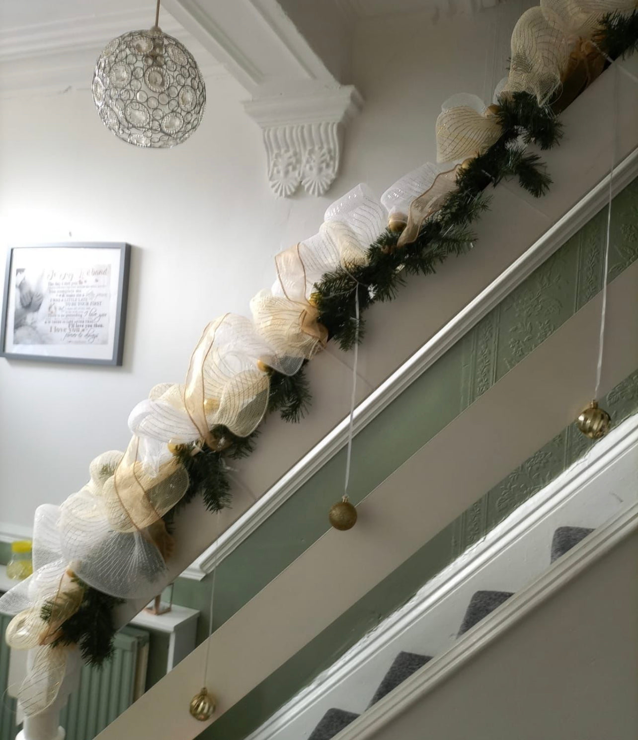 Our handmade Christmas stair/fireplace/ window garland (multiple colours)