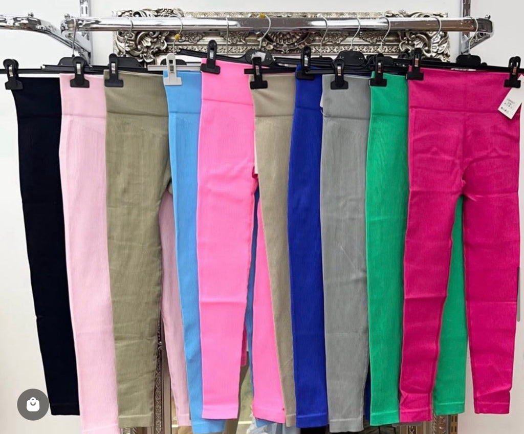 Ladies woman’s ribbed seamless leggings (14 new colours )