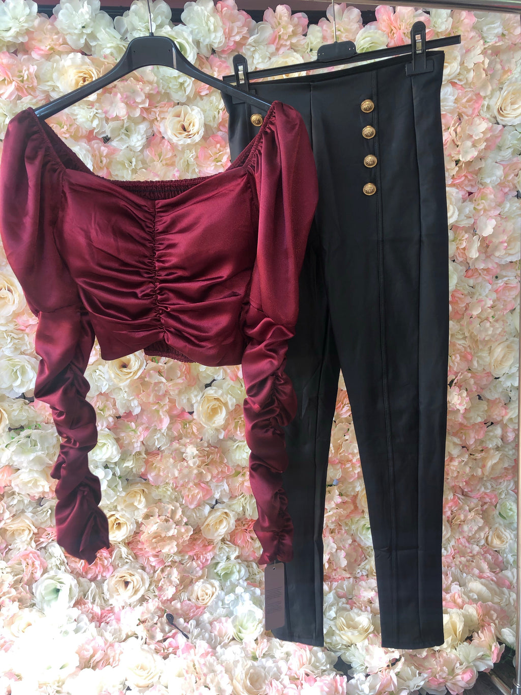 Our 'goldie' pu button leggings