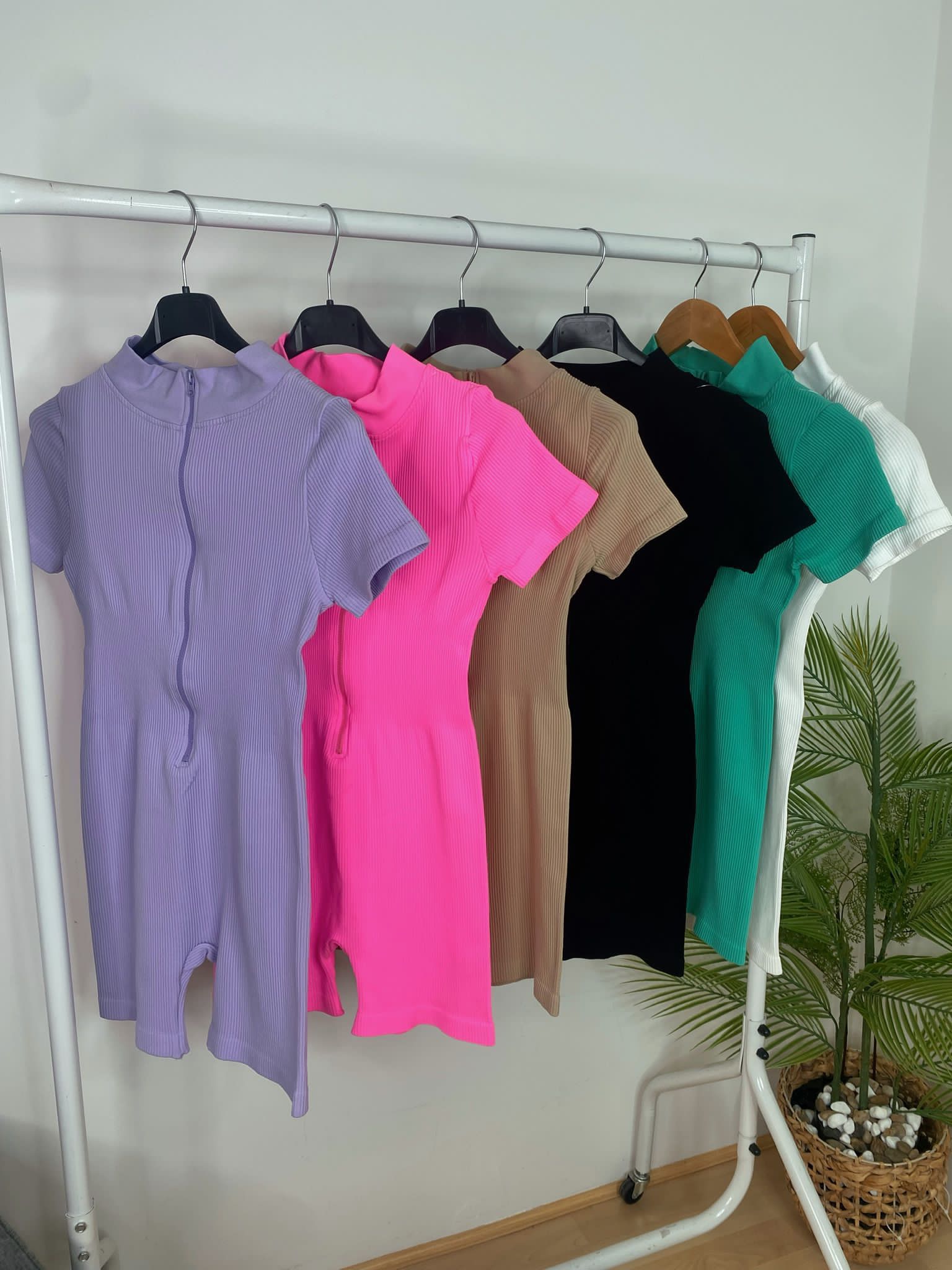 Our Whitney ribbed playsuits (3 colours)