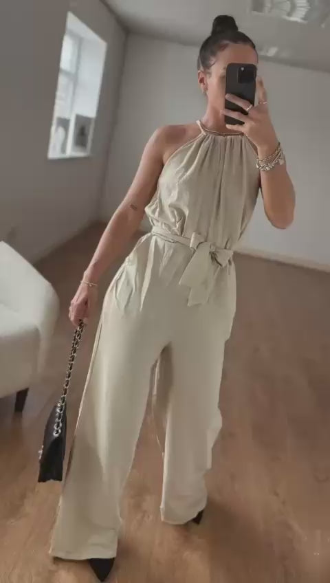 Ladies Isla tie jumpsuit (4 colours)