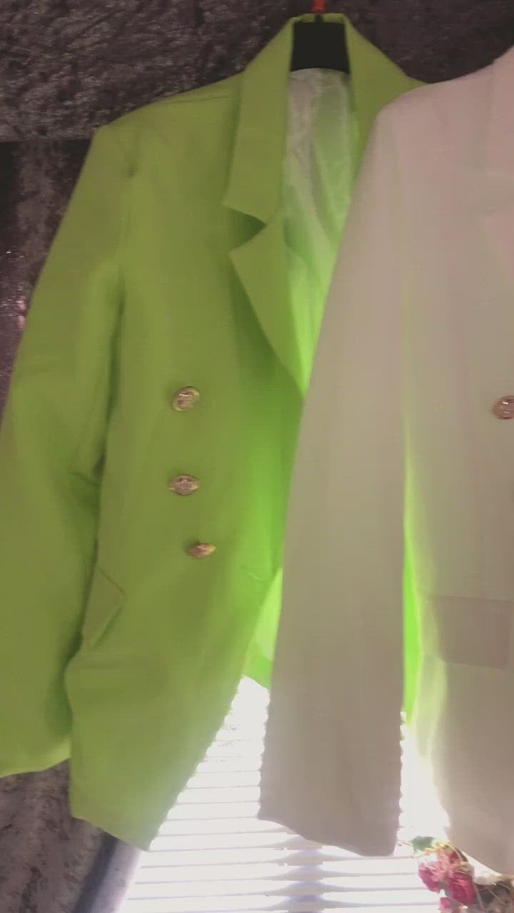 Our neon gold button blazers (4 colours)