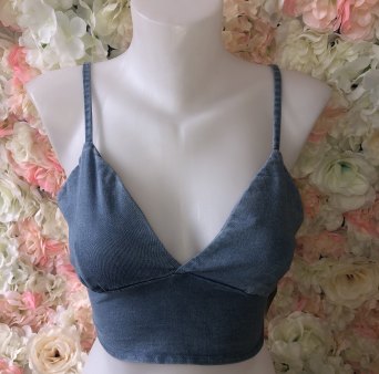 The denim bralet