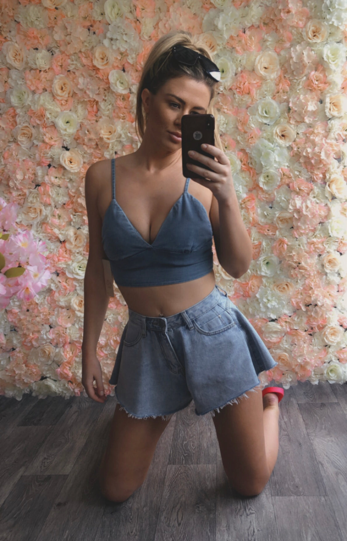 The denim bralet