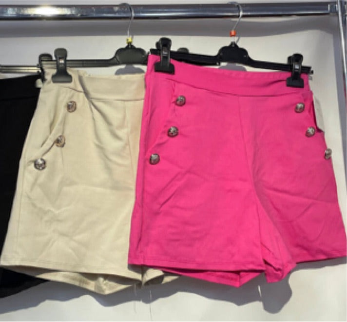 Our gold button shorts (pink only)