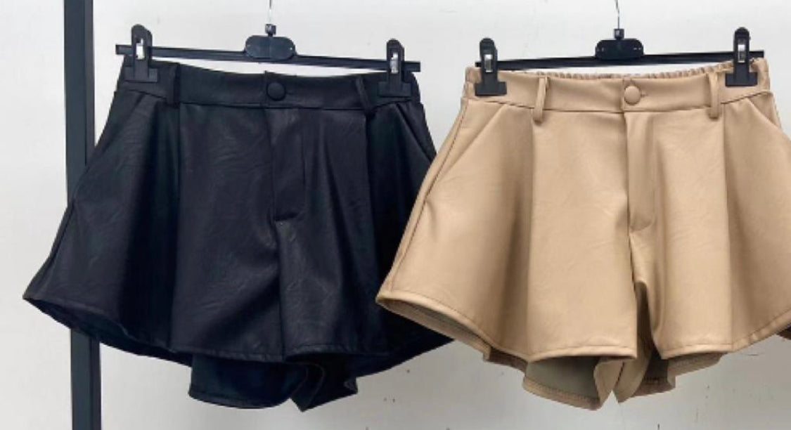 Our taya pu shorts ( black or beige)