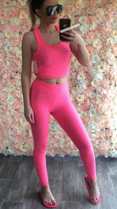 Our waffle ruched bum gym wear (4 colours )