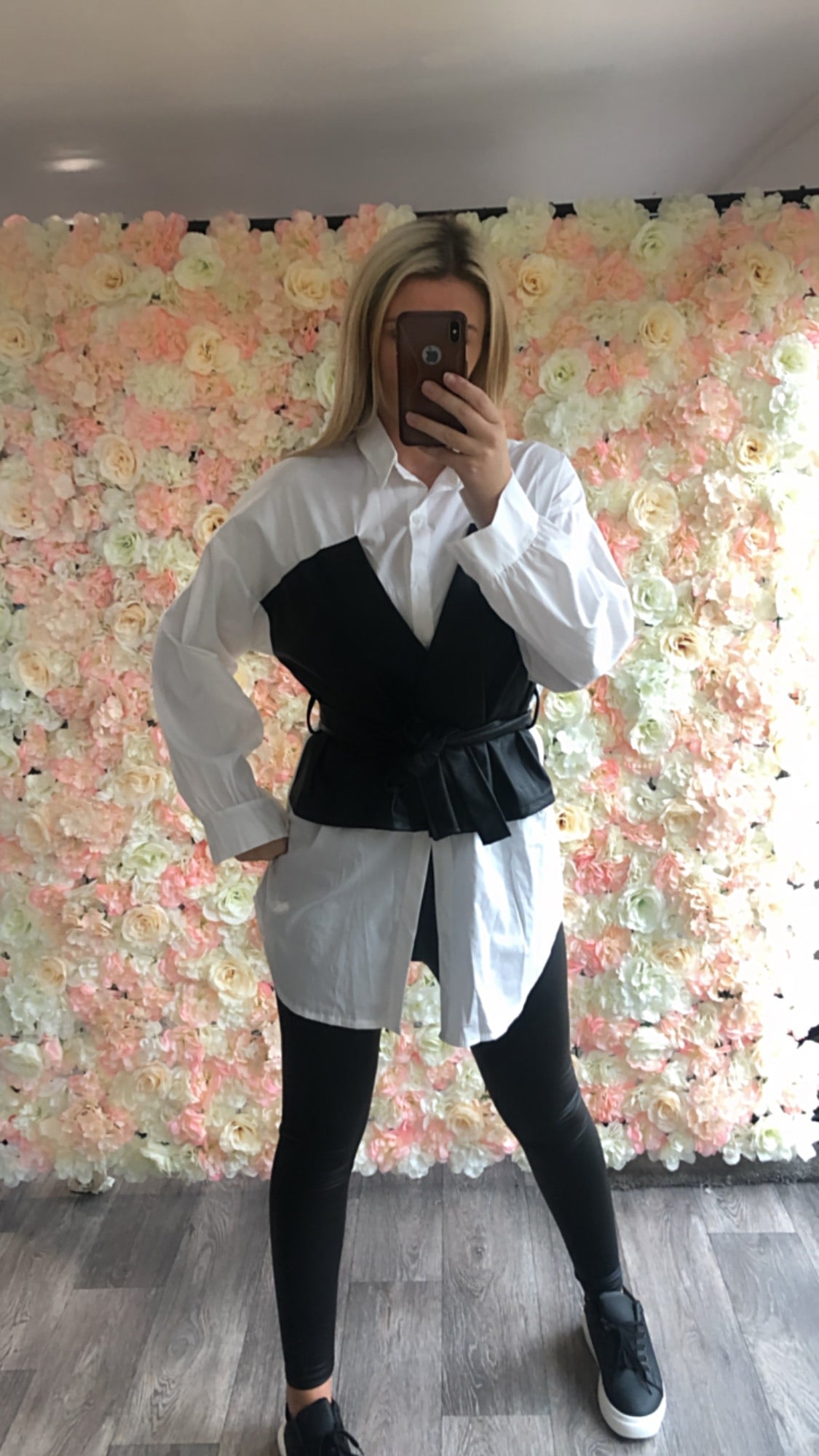 Our Harlow pu shirt dresses