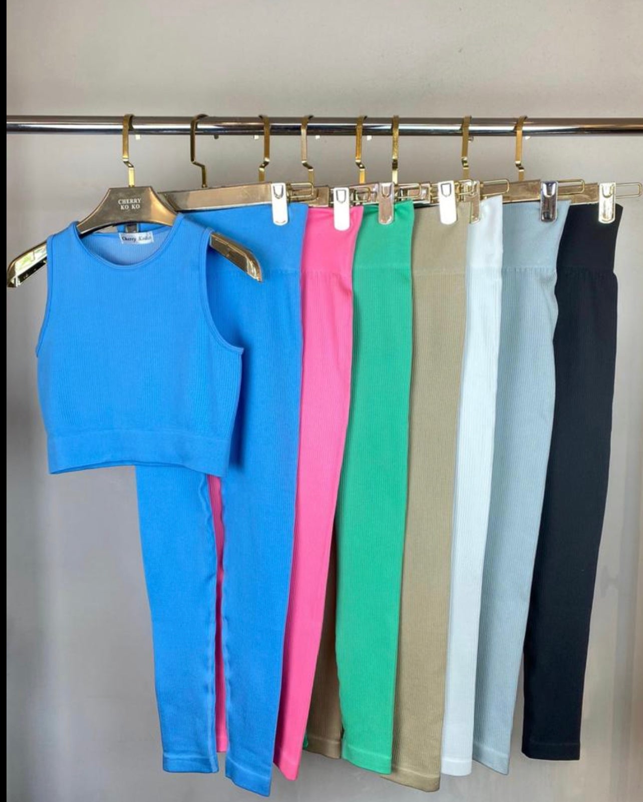 Our Demi ribbed gym sets (8 colours) gym