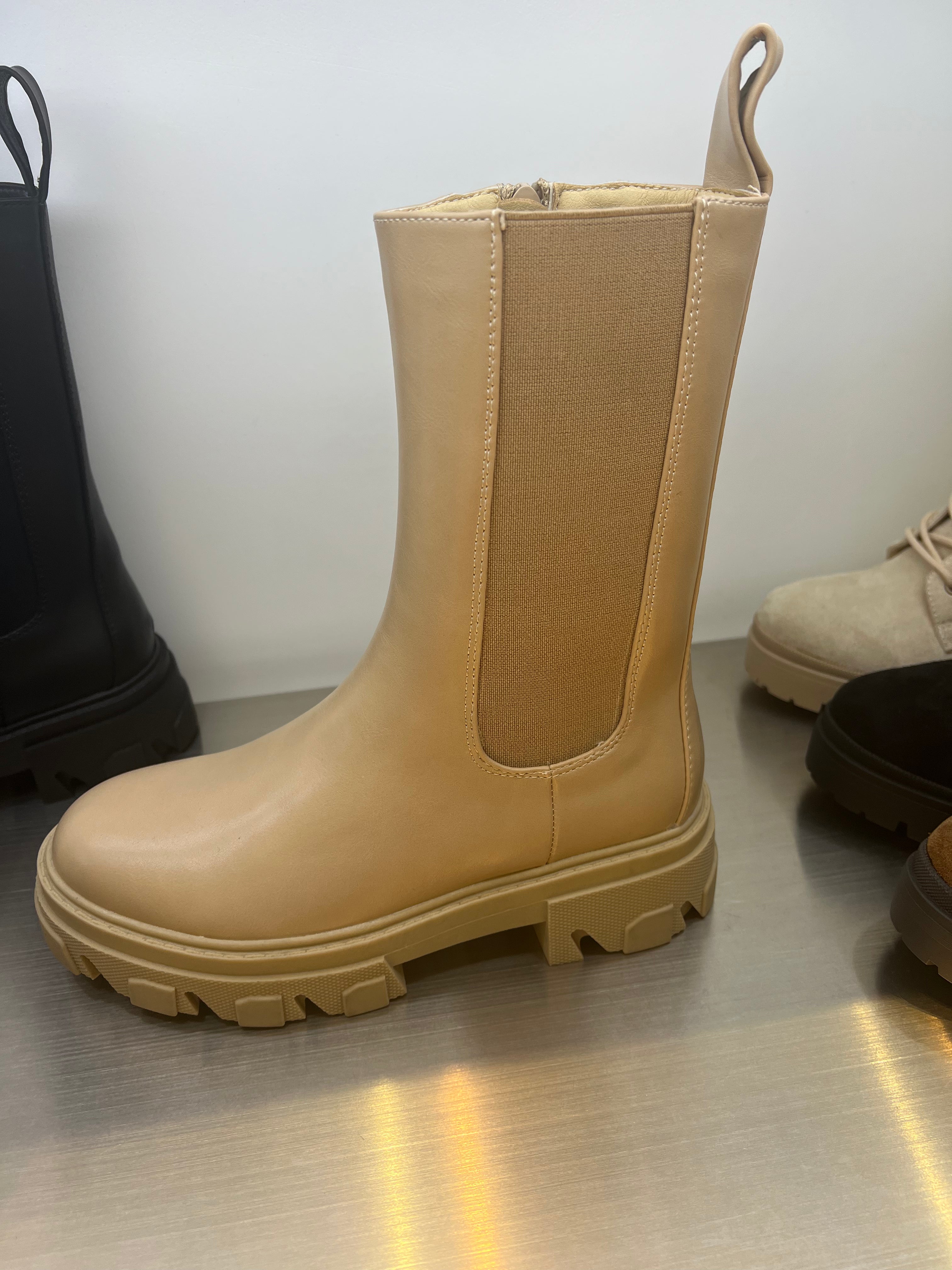 Our Casey beige boots