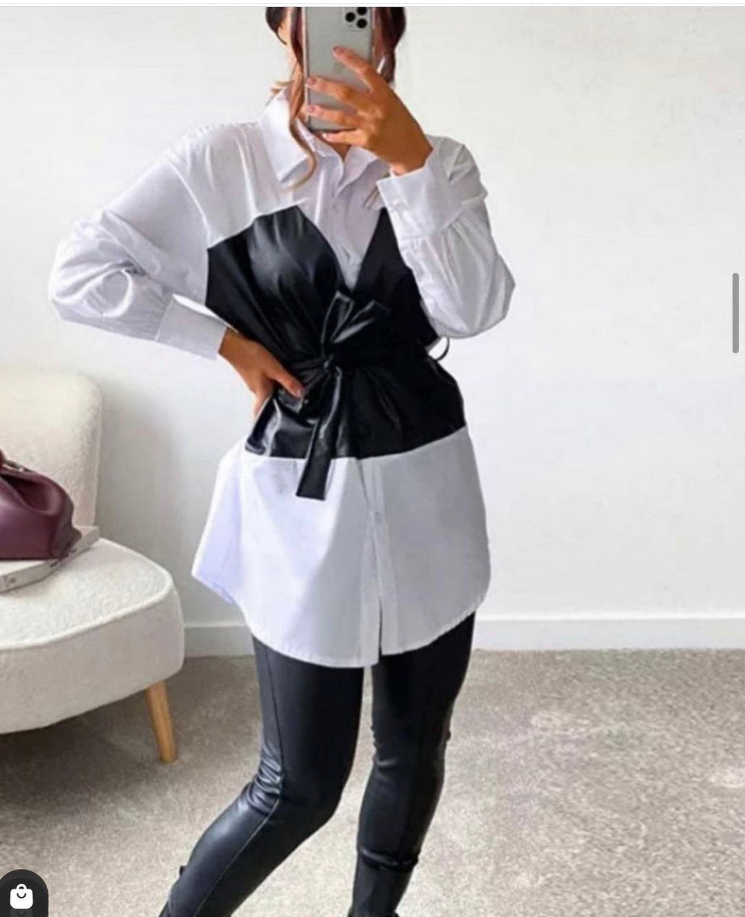 Our Harlow pu shirt dresses