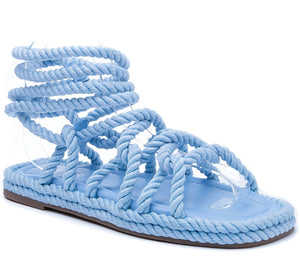 Our rope sandals (baby blue )