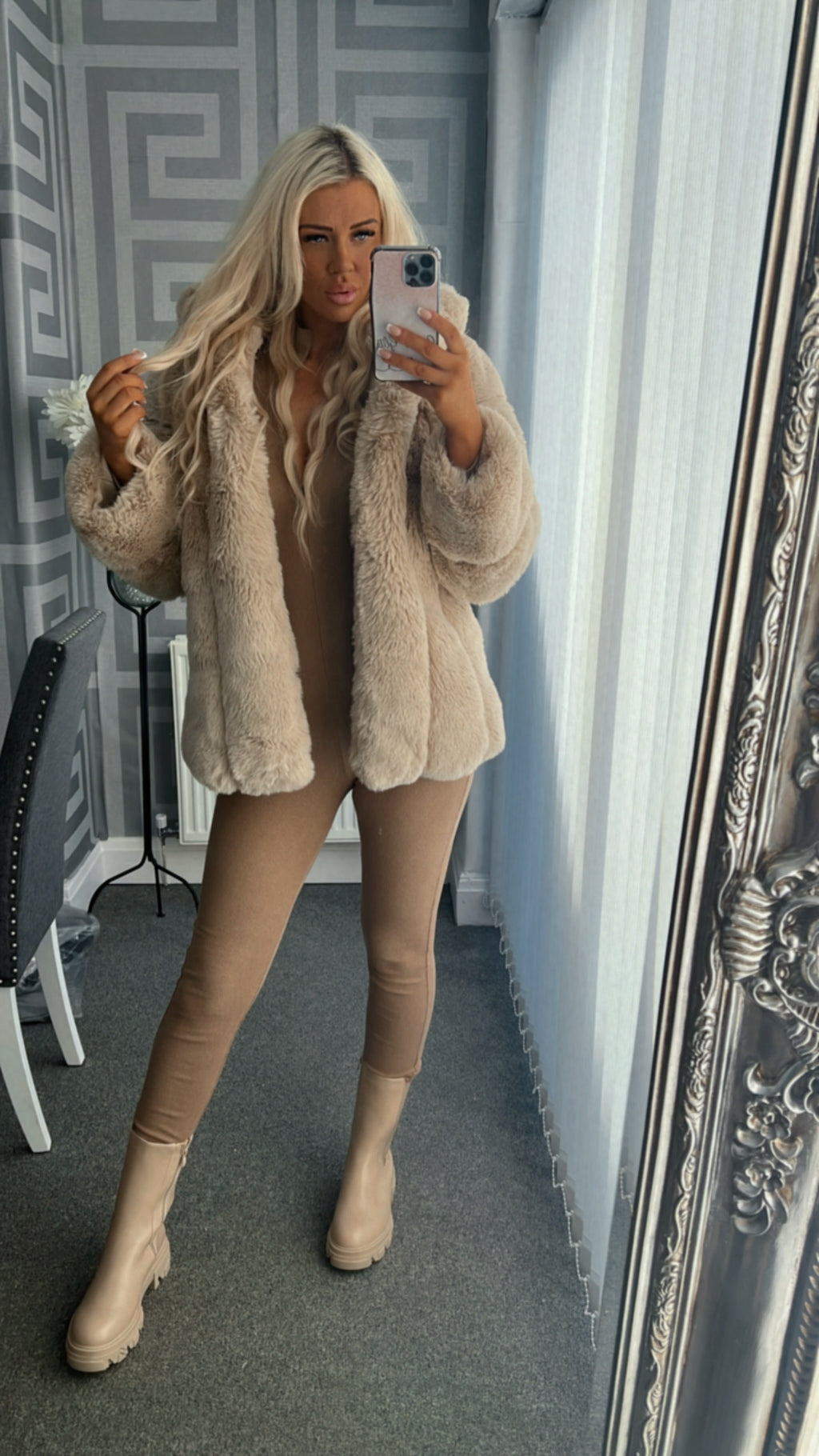 Our Casey beige boots