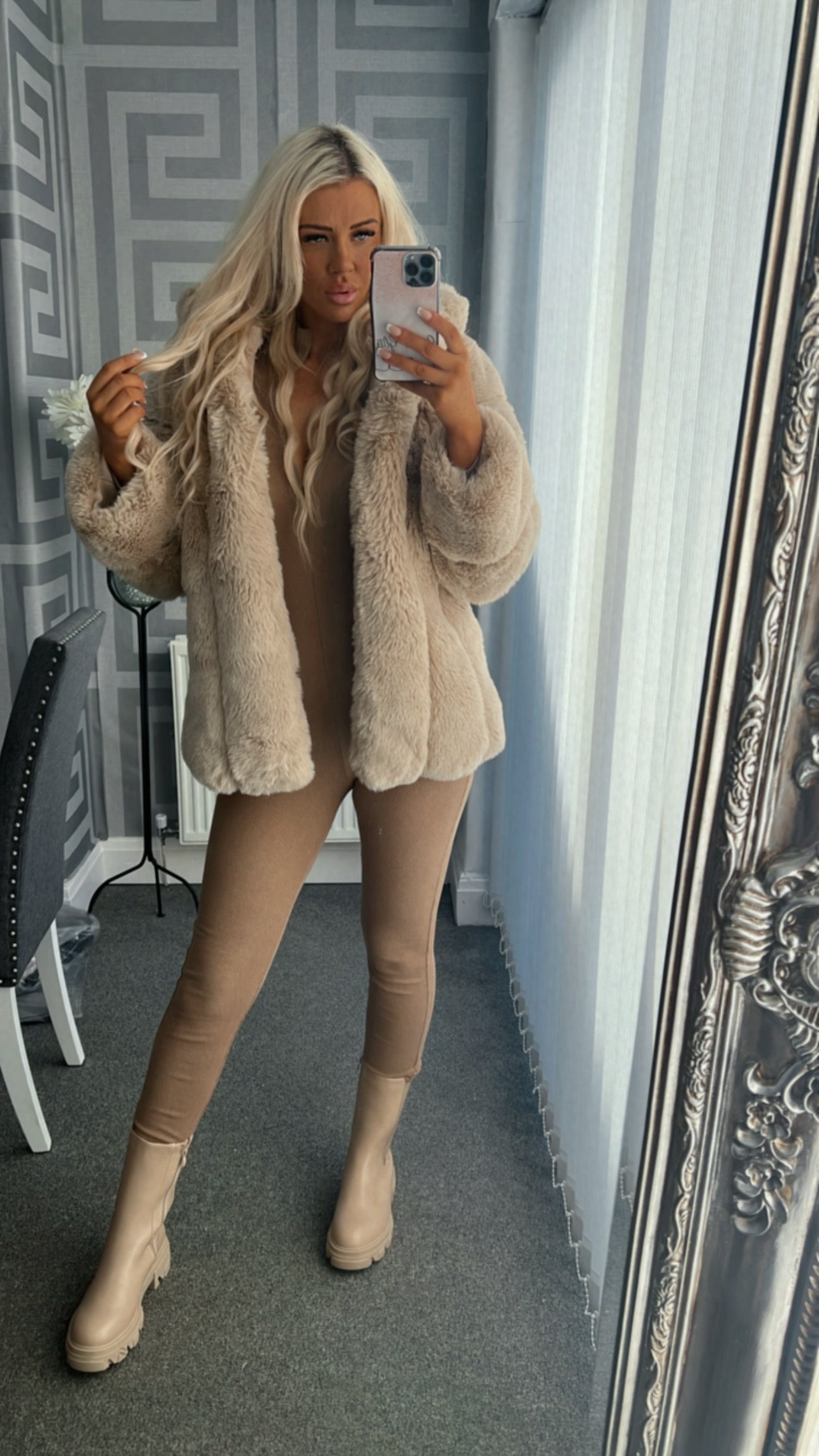 Our Casey beige boots