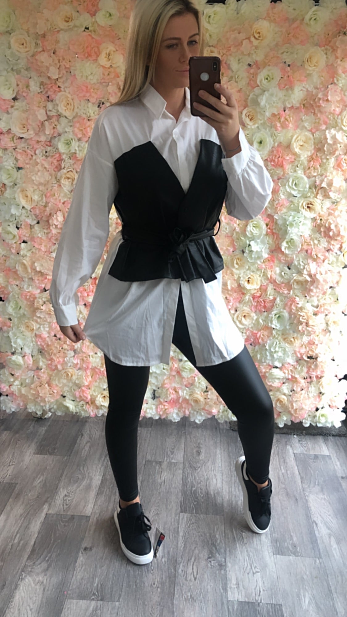 Our Harlow pu shirt dresses